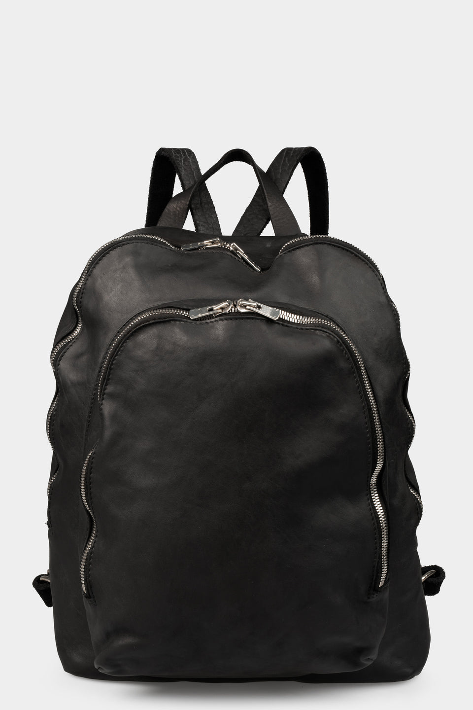Double compartment leather backpack | DBP06