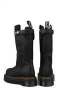 Quad sole steel toe pull on nubuck boot
