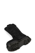 Quad sole steel toe pull on nubuck boot