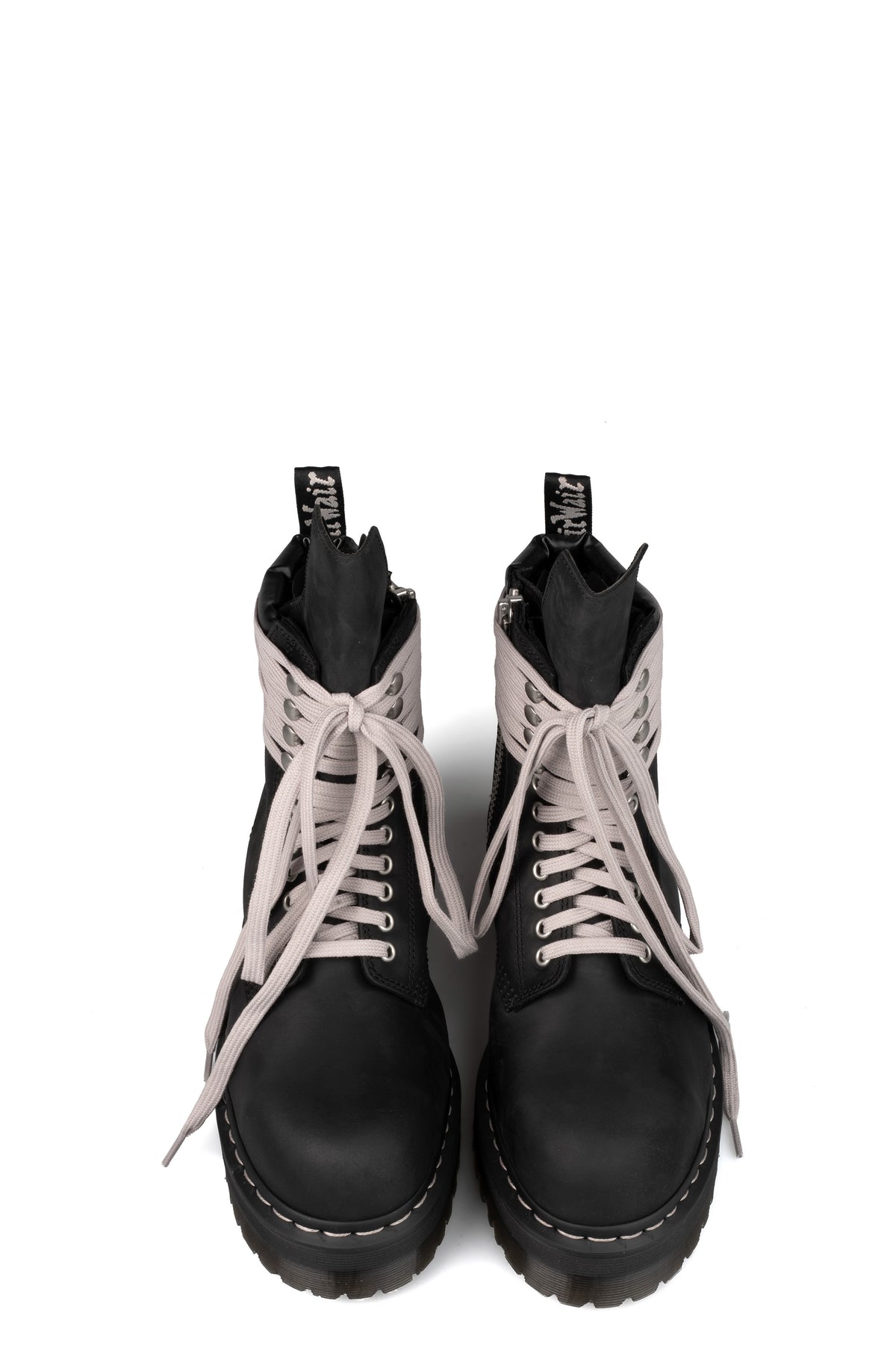 Rick Owens | AW26 - Dr. Martens quad sole steel toe nubuck boot DM02F1813