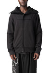 French terry ninja zip hoodie, Black