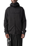 French terry ninja zip hoodie, Black