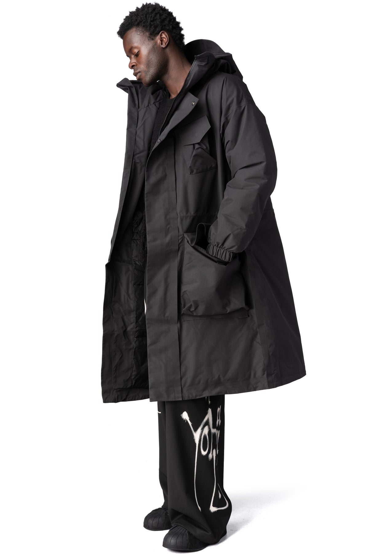 Y-3 | AW26 - GTX padded hooded coat, Black KR1097