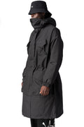 GTX padded hooded coat, Black
