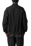 Shrink wool bomber jacket, Black