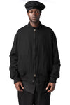 Shrink wool bomber jacket, Black