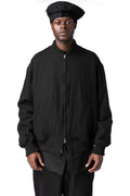 Shrink wool bomber jacket, Black