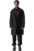 Shrink wool shop coat, Black