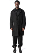 Shrink wool shop coat, Black