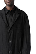 Shrink wool shop coat, Black