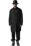 Shrink wool shop coat, Black