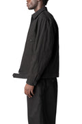 Chest pocket lined wool jacket, Black