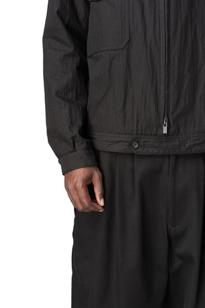 Y's Yohji Yamamoto | AW26 - Chest pocket weather cloth blouson, Black MW-Y04-003