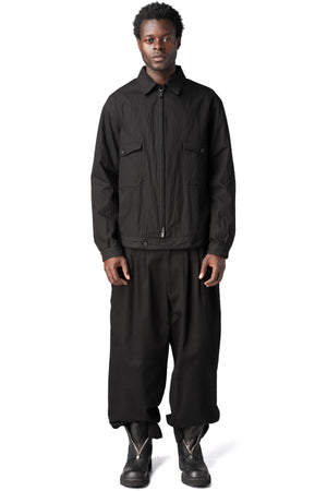 Y's Yohji Yamamoto | AW26 - Chest pocket weather cloth blouson, Black MW-Y04-003