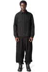 Chest pocket lined wool jacket, Black