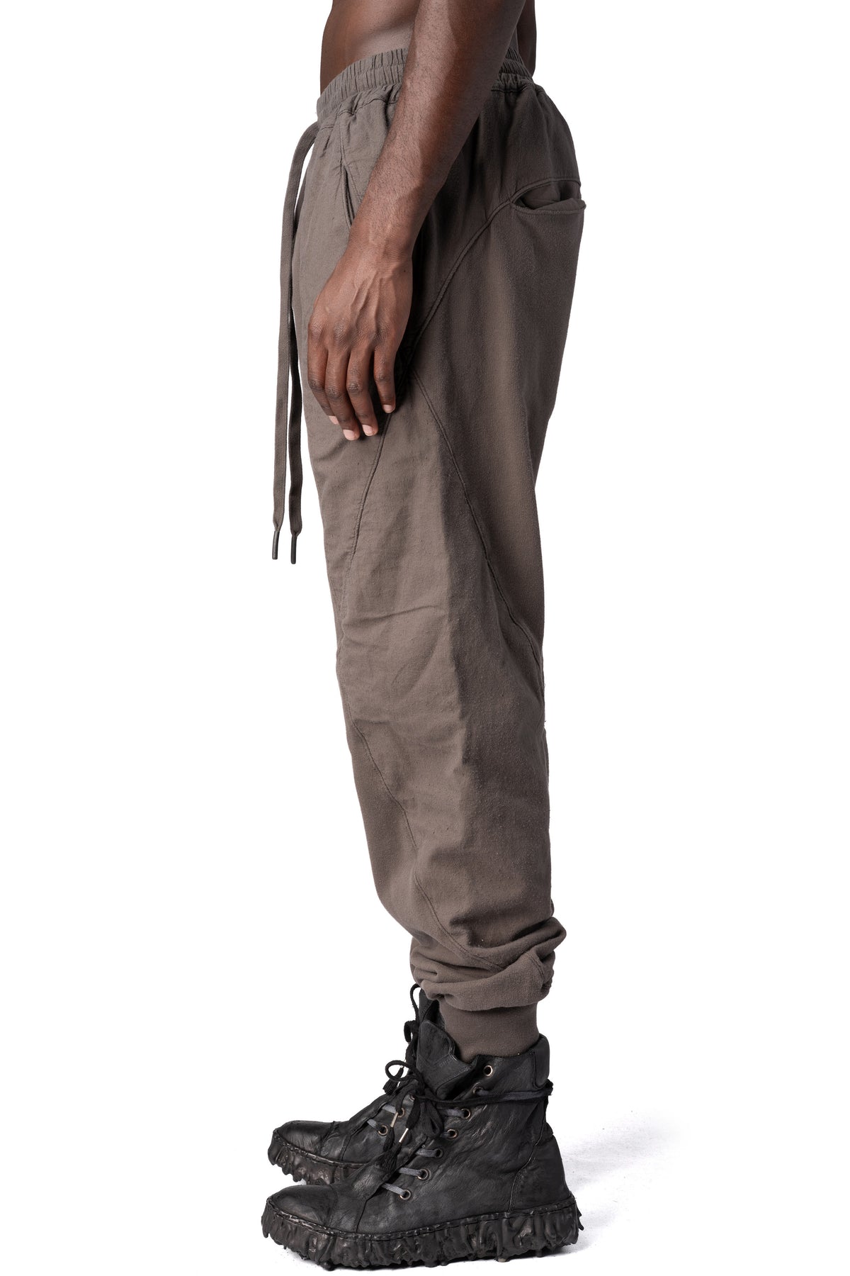 Andrea Ya'Aqov | AW26 - Cotton jogging pants, Mushroom Brown 26MFEB12