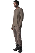 Viscose long sleeve crewneck, Mushroom Brown