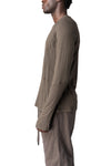 Viscose long sleeve crewneck, Mushroom Brown