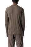 Viscose long sleeve crewneck, Mushroom Brown