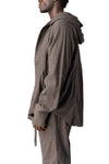 Cotton hooded shirt, Mushroom Brown