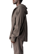 Cotton hooded shirt, Mushroom Brown