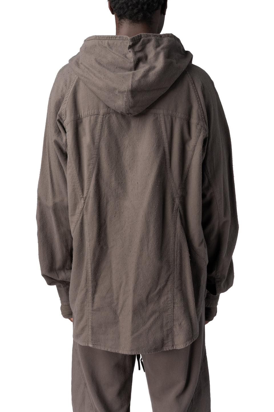 Cotton hooded shirt, Mushroom Brown