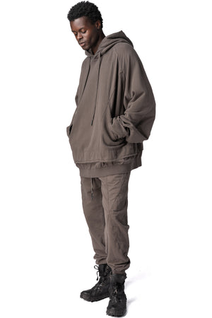 Andrea Ya'Aqov | AW26 - Cotton hoodie, Mushroom Brown 26MFEB14