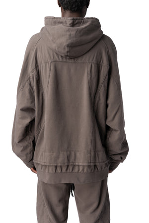 Andrea Ya'Aqov | AW26 - Cotton hoodie, Mushroom Brown 26MFEB14