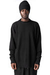 Destroyed knitted cashmere wool beanie, Black