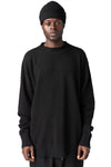 Destroyed knitted cashmere wool beanie, Black