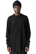 Destroyed knitted cashmere wool beanie, Black