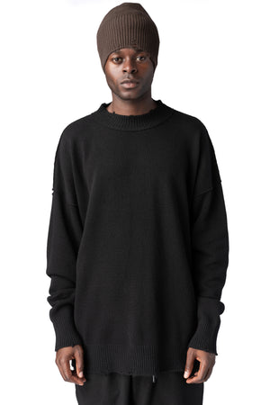 Andrea Ya'Aqov | AW26 - Destroyed knitted cashmere wool beanie, Tobacco 26MMAG77