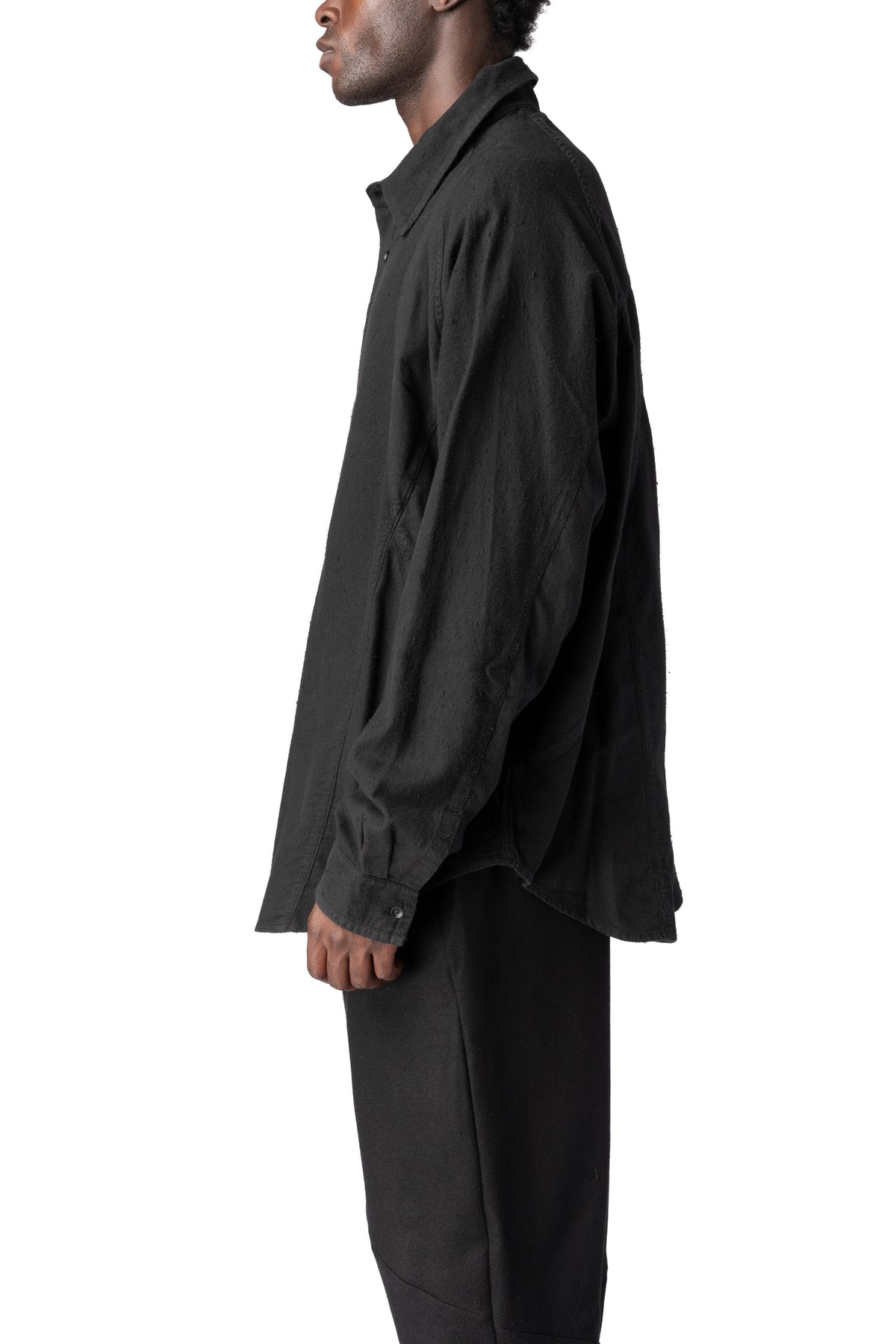 Andrea Ya'Aqov | AW26 - Cotton shirt, Black 26MCOB22