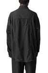 Wool cashmere blazer with hoodie, Black