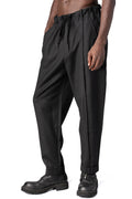 Panelled virgin wool narrow hem pants, Black