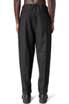Panelled virgin wool narrow hem pants, Black