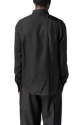 Panelled wool regular fit shirt, Black