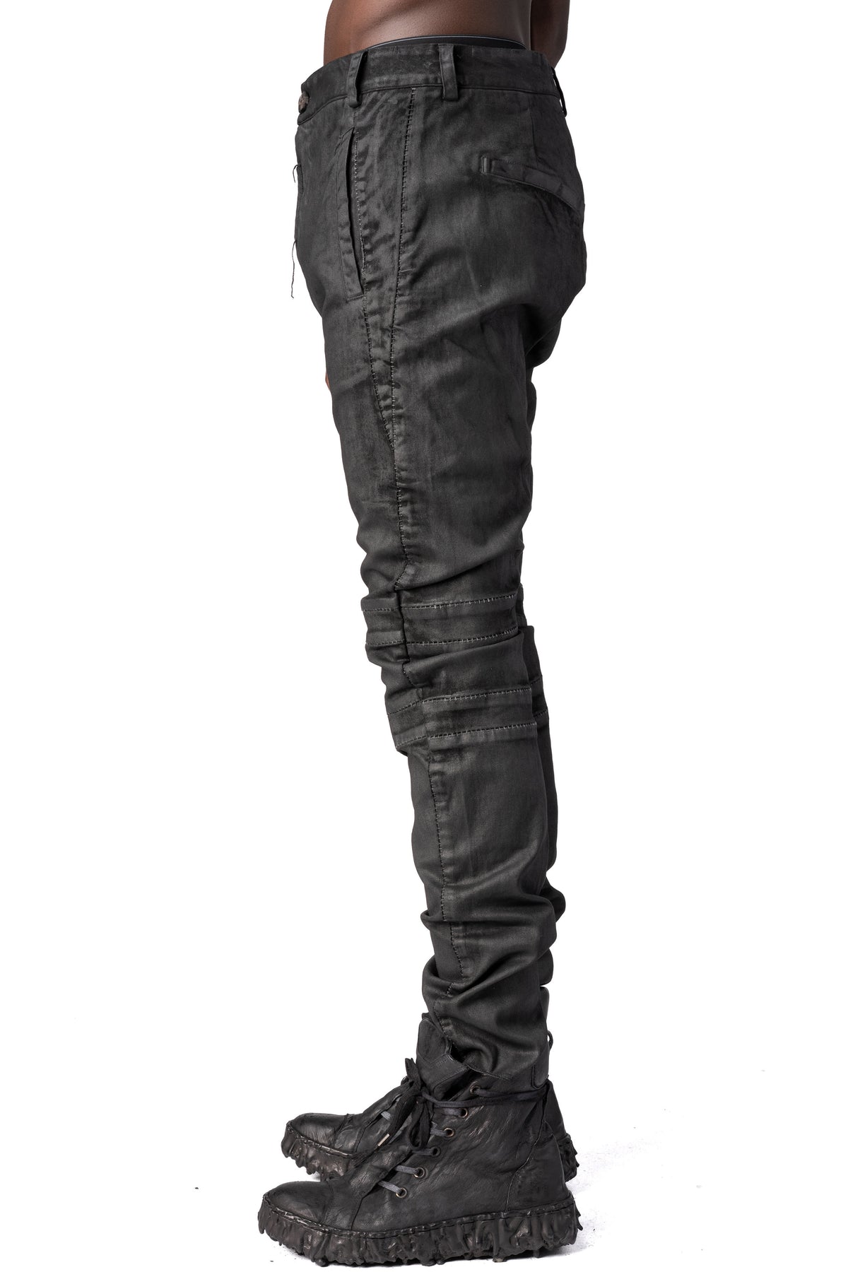 MD75 | AW26 - Zip detail slim stretch cotton pants, MD13169