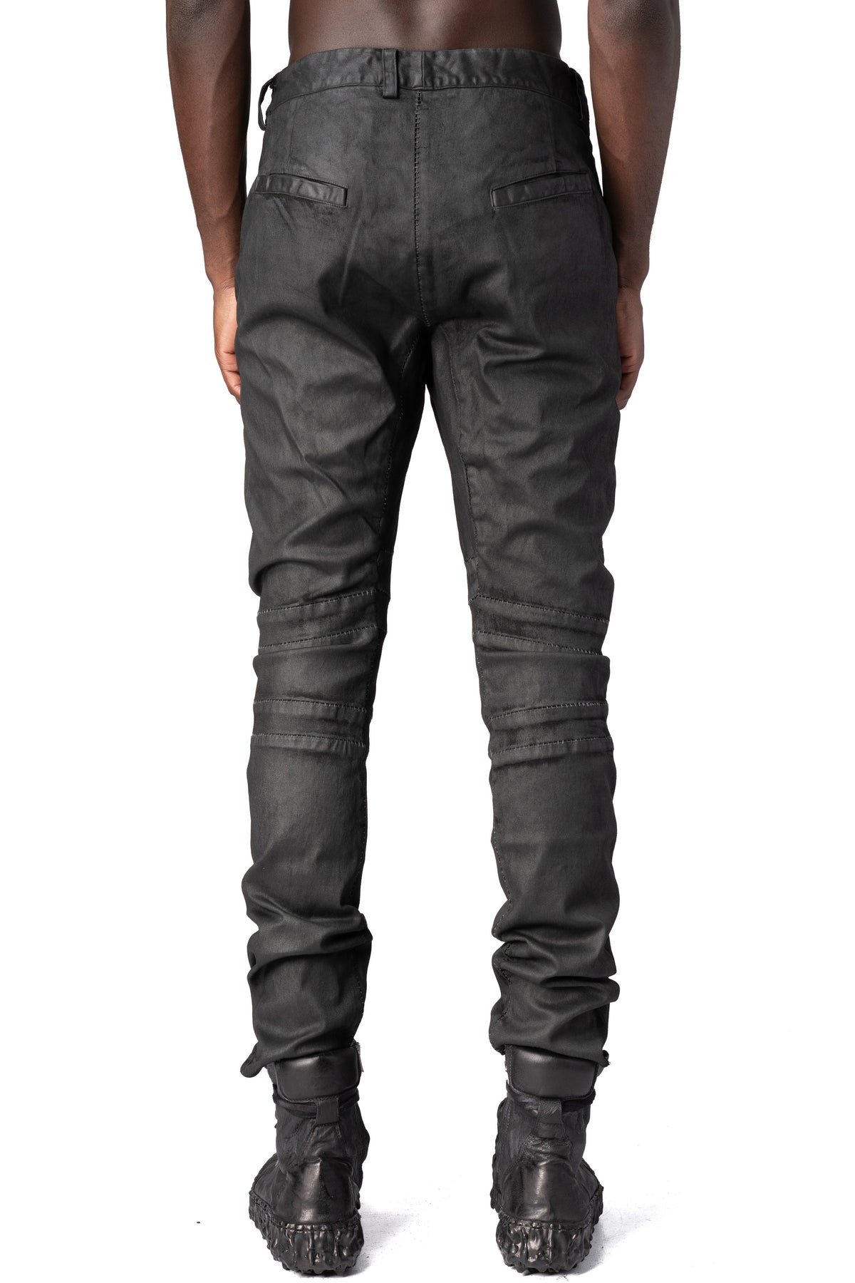 MD75 | AW26 - Zip detail slim stretch cotton pants, MD13169