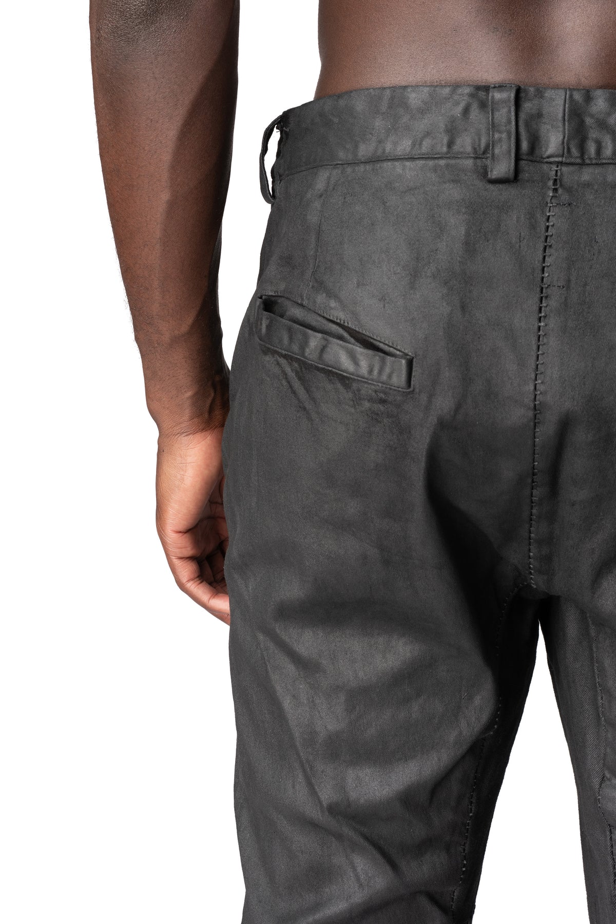MD75 | AW26 - Zip detail slim stretch cotton pants, MD13169