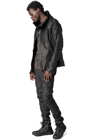 Incarnation | AW26 - Horse leather high collar blouson, Black 11-41497S
