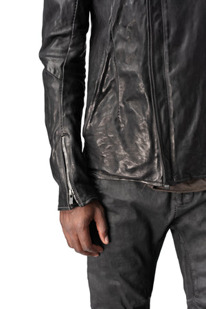 Incarnation | AW26 - Horse leather high collar blouson, Black 11-41497S