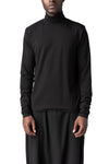 Regular stretch bamboo turtleneck, Black