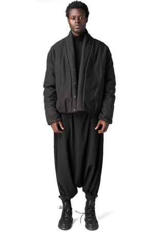 La Haine Inside Us | AW26 - Cropped lightweight padded lyocell jacket, Black M1304