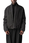 Cropped lightweight padded lyocell jacket, Black
