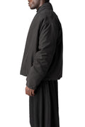 Cropped lightweight padded lyocell jacket, Black