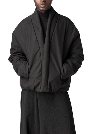 La Haine Inside Us | AW26 - Cropped lightweight padded lyocell jacket, Black M1304