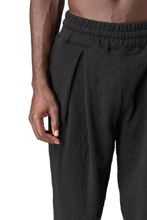 La Haine Inside Us | AW26 - Regular fit embossed fleece trousers, Black M1338