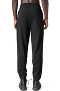 Regular fit embossed fleece trousers, Black