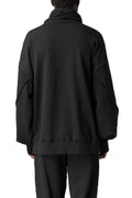 Oversized embossed fleece sweatshirt, Black